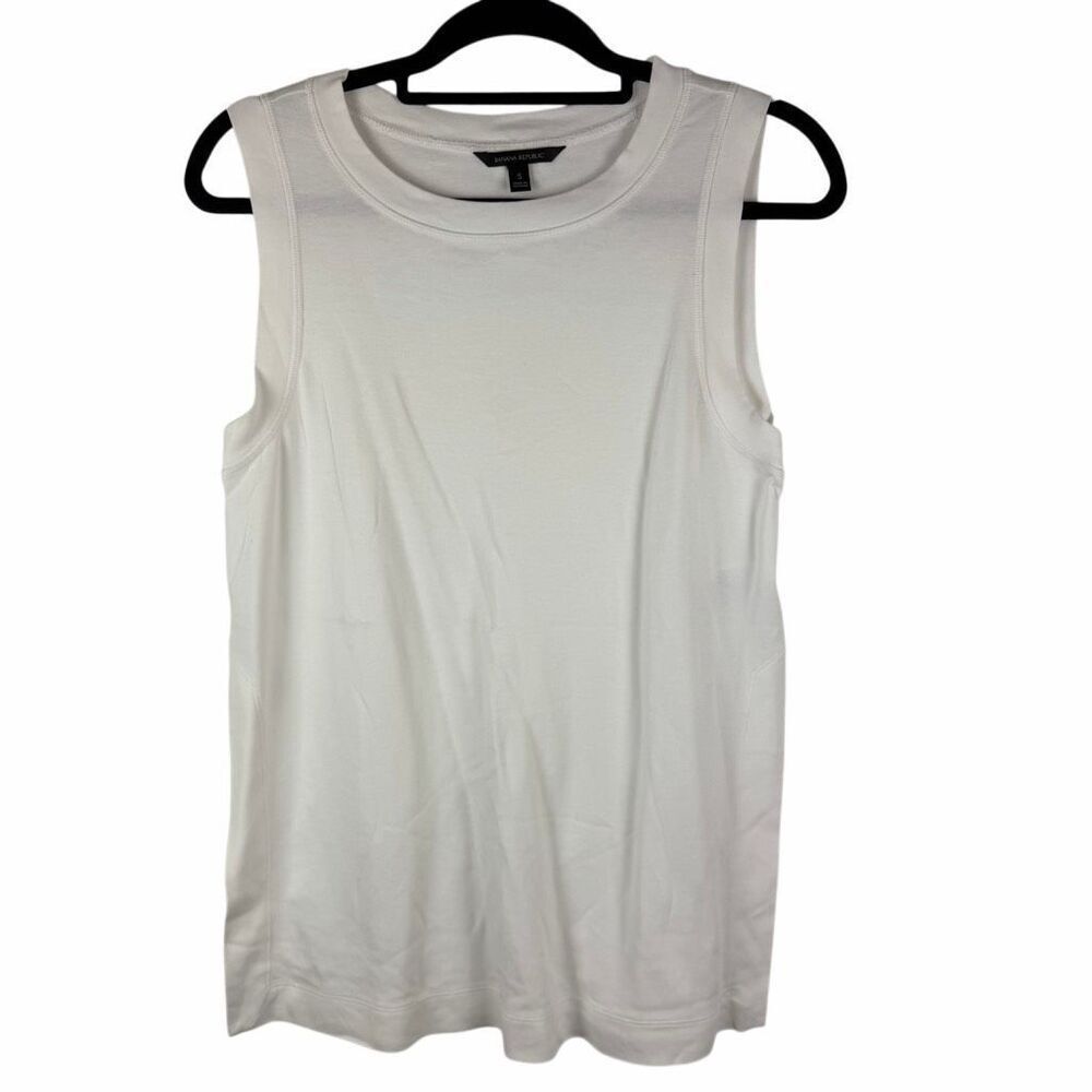 Banana Republic White Tank T-Shirt- Size S